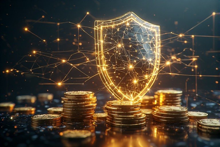 디지털 자산을 보호하는 강력한 보안 쉴드 시각화